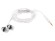 Button Design Noise Isolating Earphones - Black & White �� M8321 m