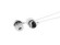 Button Design Noise Isolating Earphones - Black & White �� M8321 m