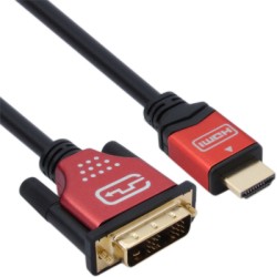 NETmate HDMI to DVI Red Metal ���̺� 5M (Ver1.4)