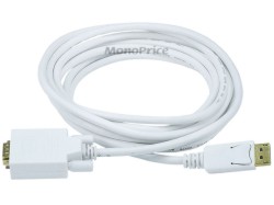 3m 28AWG DisplayPort to VGA Cable - White