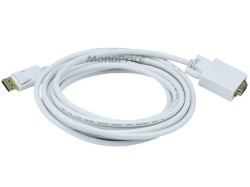 5M 28AWG DisplayPort to VGA Cable - White