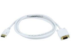 1.8m 28AWG DisplayPort to VGA Cable - White