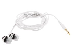 Button Design Noise Isolating Earphones - Black & White