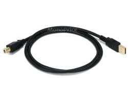 3ft USB 2.0 A Male to B Male 28/24AWG Cable - (Gold Plated)